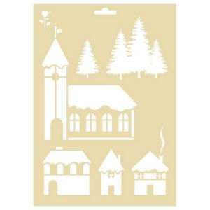 Graine Créative Pochoir A4 Village