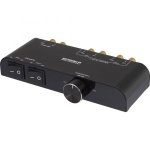 Speaka professional Commutateur pour haut-parleur 2 ports SP-6518220 noir