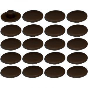 Cyclingcolors 20x Cache vis en plastique 4 x 2,7 x 11,8mm Confirmat Meuble Capuchon Bouchon Trou Protection Universel, marron palissandre