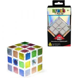 Spin Master Rubik's Cube, Pulse Cube, Light-Up Brain Teaser Puzzle for Adults & Speedy Solvers, Solve The Challenge Before The Lights Turn Off, Problem-Solving Fidget Toy for Kids, Ages 8 & Up