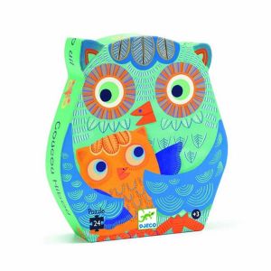 Djeco Puzzle silhouette: Coucou hibou 24 pièces