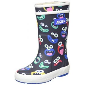 Aigle Lolly Pop Play2 Botte de Pluie, Multicolore Monsters, 24 EU