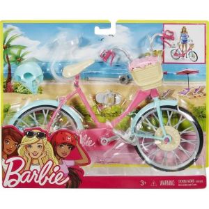 Mattel Coffret Bicyclette - Vélo Avec Accessoires - Pour Poupée Mannequin - Set Loisir Et Carte Tigre