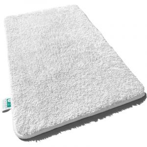 Casa Pura - Tapis de bain Sky Uni Polyester Blanc-Neige 70 x 120 cm