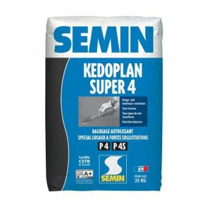 Enduit de Ragréage Autolissant Kedoplan 4 Semin Sol Intérieur et extérieur sac de 25 kg