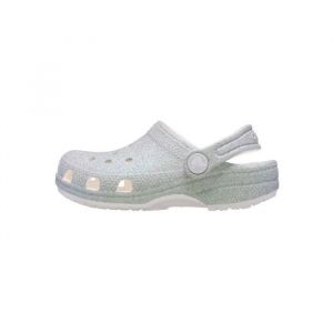 Crocs Unisexe Enfant Classic Iridescent Glitter CgT Sabots, White, 23/24 EU