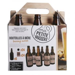 Coffret 54 Pi&egrave;ces "Bi&egrave;re Artisanale" 22cm Marron Prix
