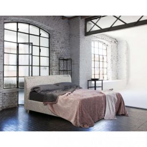 Lit coffre CARLA couchage 140x200 cm Cachemire gris