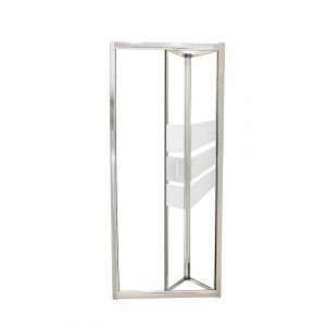 ONDEE - Fa&ccedil;ade MISSI - Fa&ccedil;ade pliante 70x185x0,4cm - Verre tremp&eacute; - Finitions chrom&eacute;