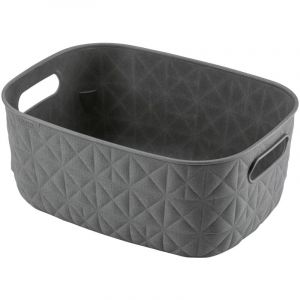Curver SOFTEX S 4L Panier de rangement 26,4 x 19,4 x 11,1 cm, gris foncé 00576-Z68