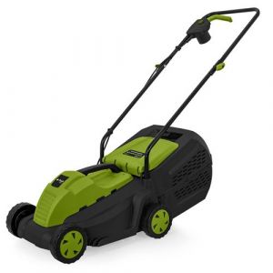 iTools Tondeuse electrique 1200W Tondeuse a gazon Larg 32cm bac 35L Vert