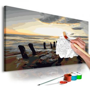 Image de Artgeist Tableau à Peindre Soi-Même "Plage Lever de Soleil" 40x60cm