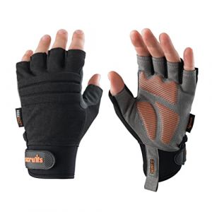 Scruffs Gants de travail Trade Fingerless noir et gris taille L