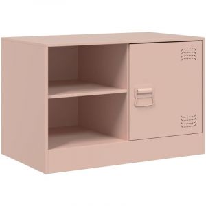 VidaXL Meuble Tv Rose 67x39x44 Cm Acier