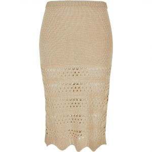 Urban classics Jupe tricot crochet 3/4 femme