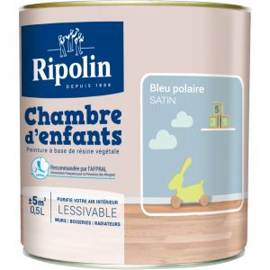 Image de Ripolin Peinture Murale Spéciale Chambre d'Enfants Satin Bleu Polaire 05L