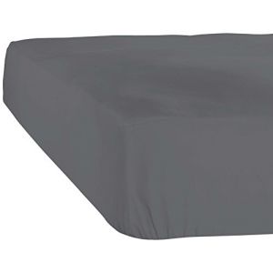 De Witte Lietaer Case Drap Housse Jersey, Coton, Steeple Gris, 180x200x30 cm