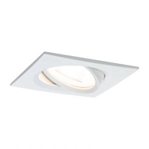 Paulmann Kit enc Nova carré noir LED 3 nivgrad 1x6,5W 230V GU10 51mm Blanc dépoli/Alu