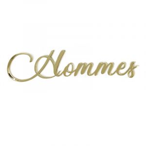 Signaletique.biz France - Plaque de porte wc, wc hommes, wc femmes. Signalisation toilettes en Plexii avec double face au dos. Blanc, noir, miroir or