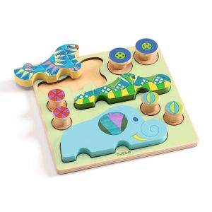 Djeco PUZZLES RELIEF : Puzz & Roll Bariolo