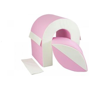 Set de 2 blocs en mousse blanc, rose (pastel)