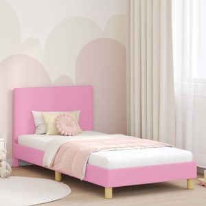 VidaXL Cadre De Lit Pour Enfants Avec T&ecirc;te De Lit Rose 90 X 190 Cm