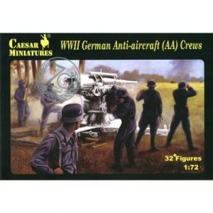 Caesar Miniatures Figurines 2ème Guerre Mondiale : Artilleurs allemands canon anti-aérien