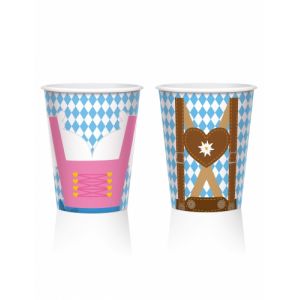 8 Gobelets carton Oktoberfest 250 ml