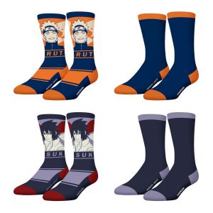 Freegun Chaussettes enfant Lot de 4 paires de chaussettes enfant Naruto Shippuden