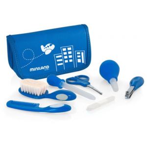 Miniland Baby Trousse de soin santé et toilette bébé bleu