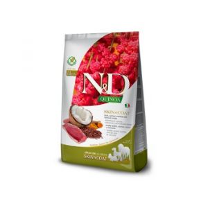 Farmina N&D Quinoa Skin & Coat Medium/Maxi canard, noix de coco, curcuma - lot % : 2 x 7 kg