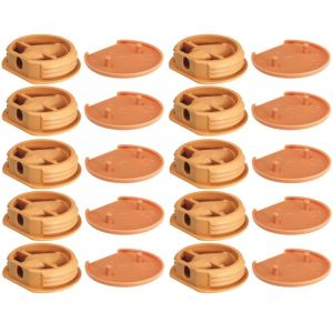 Cyclingcolors 10x Ferrure d'assemblage beige avec cache en plastique idéal caravane bateaux vans camping-cars camions aménagés Connecteur Fixation Meuble Cuisine, capuchon beige RAL 1011