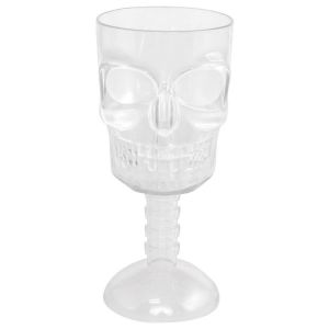 Ruedelafete Verre Calice Tête de Mort en plexi transparent 18cm