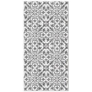 Tapis vinyle carreaux ciments géométrique gris 60x250cm