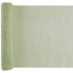 Ruedelafete Chemin de table naturel-36 cm x 5m - Vert Sauge