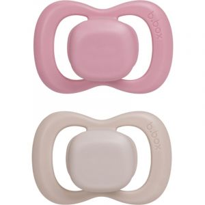 B.Box Silicone 0-6m chupete Berry/Blush 2 ud