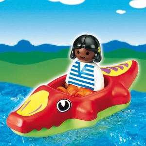 Playmobil 6764 - 1.2.3 : Fillette avec bateau crocodile