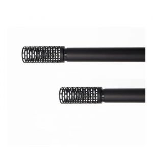 Store Menuiserie - Tringle, Kit tringle et supports, Contemporain, Noir, Extensible 1m20 à 2m10