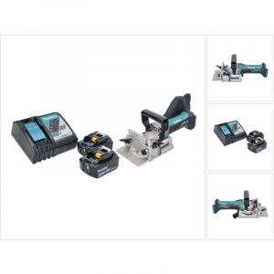 Makita DPJ 180 RG Lamelleuse sans fil 18 V - 100 mm + 2x Batteries 6,0 Ah + Chargeur