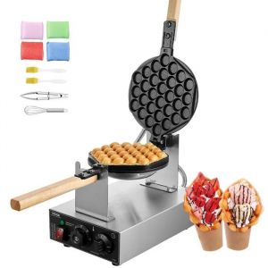 VEVOR Machine à Gâteau aux Oeufs SC-X30, Machine à Gaufre 30mm, Gaufrier Electrique commercial, en acier inoxydable pour la maison/les cafés/les restaurants/les cantines/les snack-bars