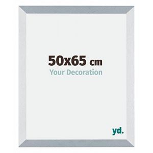 Your Decoration - 50x65 cm - Cadres Photo en mdf Avec Verre acrylique - Anti-Reflet - Excellente Qualité - Aluminium Brossé - Cadre Decoration Murale