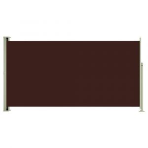 Auvent paravent store brise-vue latéral rétractable de patio jardin terrasse balcon protection visuelle écran 160 x 300 cm marron 02_0007284