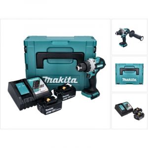 Makita Dhp 486 rfj Perceuse-visseuse à percussion sans fil 18 v 130 Nm Brushless + 2x batterie 3,0 Ah + chargeur + Makpac