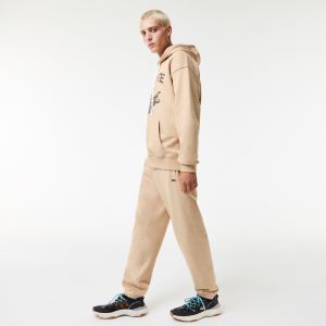 Image de Lacoste Pantalon de surv&ecirc;tement homme avec imprim&eacute; Taille M Beige