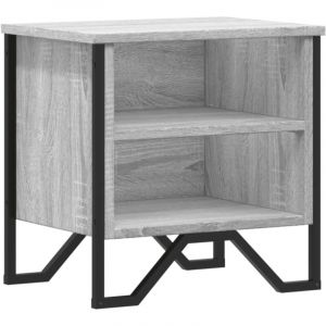 VidaXL Table de chevet sonoma gris 40x30x40 cm bois d'ing&eacute;nierie