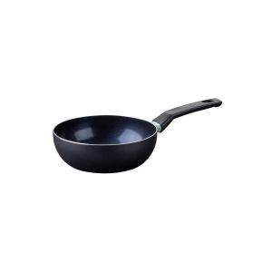 Fackelmann 688126 wok tous feux 28 cm sans PFAS, po&ecirc;le de cuisson, po&ecirc;le sans PFAS, po&ecirc;le antiadh&eacute;sive, po&ecirc;le tous feux, po&ecirc;le induction, Aluminium, Noir, Vert, 28 cm
