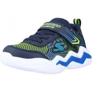 Skechers Basket - 113137 - Bleu - Garçon - Textile - Enfant - Scratch