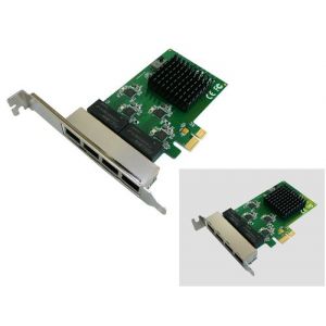 Kalea Informatique Kalea-Informatique Carte PCI Express (PCIE) 4 ports RJ45 Gigabit Ethernet 10 100 1000 Mbps - Quadruple Chipset REALTEK RTL8111