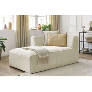 Bobochic Méridienne pour canapé modulable MEGEVE tissu velours côtelé