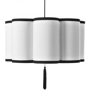 Beliani Lampe Suspension Palamar Matière Synthétique Blanc